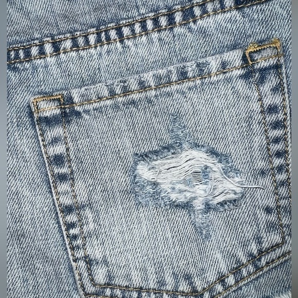 CARMAR high rise embroidered, distressed shorts, 27 - Picture 4 of 8